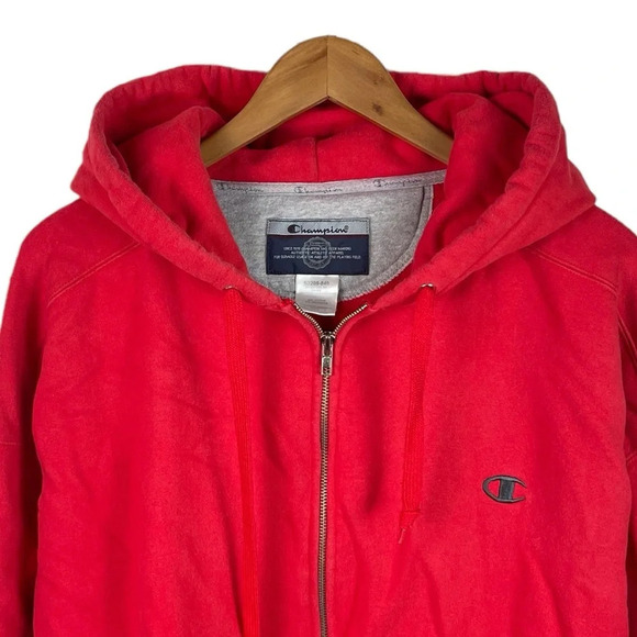 B14 Men’s CHAMPION Heavyweight Full Zip Hoodie Sweatshirt Jacket XXL - Picture 3 of 5